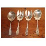 Stieff Sterling silver Repousse berry spoon, meat