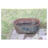 Cast iron boiler used as a planter