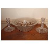 Imperial Cape Cod center bowl and 2 candlesticks