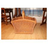 Large wicker handled basket