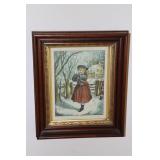 2 Reprints by Currier and Ives in shadowbox