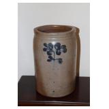 Cobalt blue and gray 2 gallon stoneware pottery