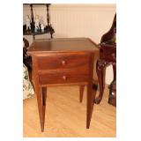 Mahogany 2 drawer stand 16 X 15 X 24