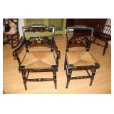 2 Hitchcock chairs - 1 is arm chair and the other