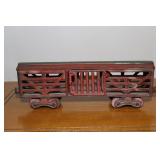 Cast iron toy train cattle car