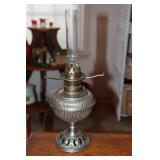 The B & H nickel finished oil lamp