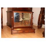 Mahogany dresser top dressing/shaving mirror with