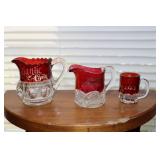 3 Pieces of souvenir glass - Gettysburg 1863,