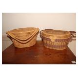 2 Nantucket baskets one is a basket purse
