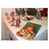 Christmas lot - Celluloid reindeer, Santa Claus