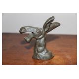 Cast iron donkey bottle opener with FDR intials