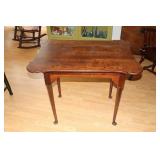 Cherry scalloped edge side table hand crafted by