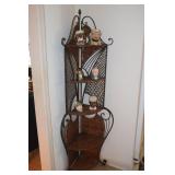 Metal and Rattan corner display stand (does not