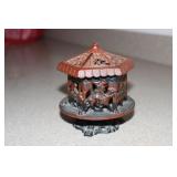 Cast iron carousel bank
