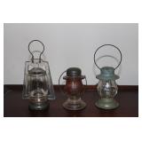 3 Glass lantern shaped candy dispensers - 2