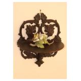 Antique wooden folding wall shelf with a Ian D