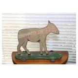 Folk art wooden pull toy (damage to ear)