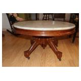 Marble top table 35 X 26 X 19