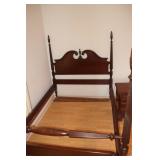 Mahogany four poster double bedframe and a 2