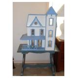 Handmade wooden doll house 26.5 X 17 X 32 and