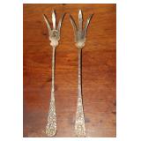 2 Stieff Sterling lettuce forks