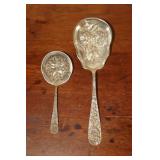 2 Sterling silver berry spoons - 1 Stieff and 1 S