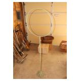 Wrought iron bird cage stand