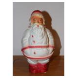 Santa Claus paper mache candy container