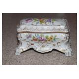Dresden porcelain stamp box/trinket box