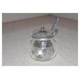 Stieff Sterling lidded jam jar with Sterling