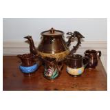 5 Pieces of Lusterware including one with Eagle