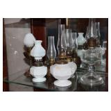 6 Small oil lamps - 1 Block & Dot, 1 Mission