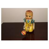 TPS Japan tin wind up toy Bouncing Dolly Ball