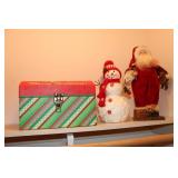 Santa Claus figures, snowman table top decoration