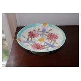 Samuel Lear English majolica footed compote circa