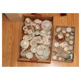 2 Boxes doll china, salts and more