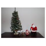 Christmas lot - plastic Santa, Santa ornament,