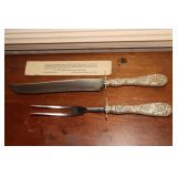 The Stieff Co carving set with Sterling handles