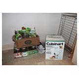 Glass canning jars with lids, Cuisinart food