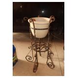 Wrought iron plant stand