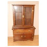 Miniature doll china cabinet 18.25 X 9.5 X 29.5