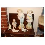6 Bisque porcelain figurines (some Germany, 1 has