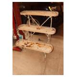 Wrought iron 3 tier plant stand 30.25 X 22 X 34