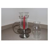 Large Baldwin pewter chamber stick