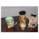3 Small Toby mugs - Wood & Sons England, Artone