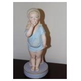German bisque swimming child figurine