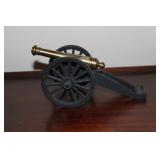 Iron and brass toy cannon made in USA