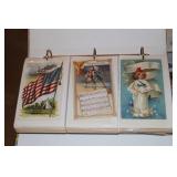 Binder containing patriotic postcards dated as