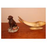 Decorative mounted steer/bull horn souvenir piece