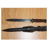 German Bayonet with scabbard and frog marked 593